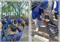 SALUT! Usai Demo di DPRD Kalsel, Ribuan Massa Tinggalkan Lokasi dengan Pesan Kebersihan