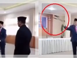 VIRAL! Kepala Kanwil Kemenag NTB Lempar Mikrofon Usai Pelantikan, Netizen Geram: “EQ Jongkok!”