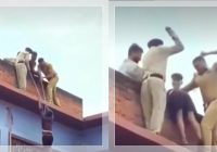 HEBOH! Pencuri Terjebak di Atap Diselamatkan Polisi India, Malah Dihadiahi 'Pukulan Bertubi-tubi'
