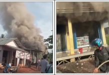 BREAKING NEWS! Kebakaran Heboh di Simpang Aluh Aluh Banjar, Warga Padamkan Api dengan Alat Seadanya