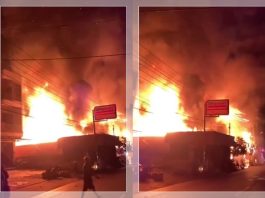 PELAMBUAN GEGER SUBUH! Kebakaran Hebat Dekat Polsek, Warga Panik &amp; Netizen: "Rumah Kaka Ulun Ya Allah"