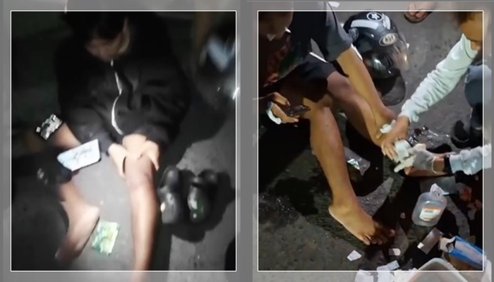 Kecelakaan Lalu Lintas di Handil Bakti Barito Kuala, Pemotor Terluka Dievakuasi Tengah Malam