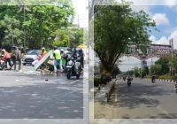 Motor Tabrak Gerobak Bakso di Batas Kota Banjarmasin, Dagangan Berhamburan di Jalanan