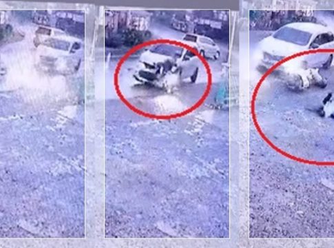 DETIK-DETIK Ibu yang Gendong Anak Terpental Usai Motor Dihajar Mobil di Simpang 3 Pajukungan HST!