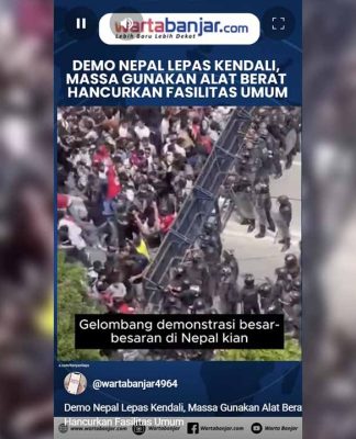 VIDEO - Demo Nepal Lepas Kendali, Massa Gunakan Alat Berat Hancurkan Fasilitas Umum