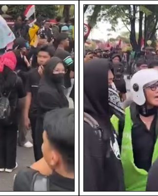 MOMEN LUCU! Ojol Tetap Ngegas Antar Orderan di Tengah Aksi Demo Palangka Raya, Netizen: “Putri Mana Putri?”