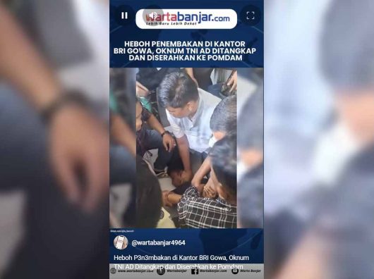 VIDEO - Heboh Penembakan di Kantor BRI Gowa, Oknum TNI AD Ditangkap dan Diserahkan ke Pomdam