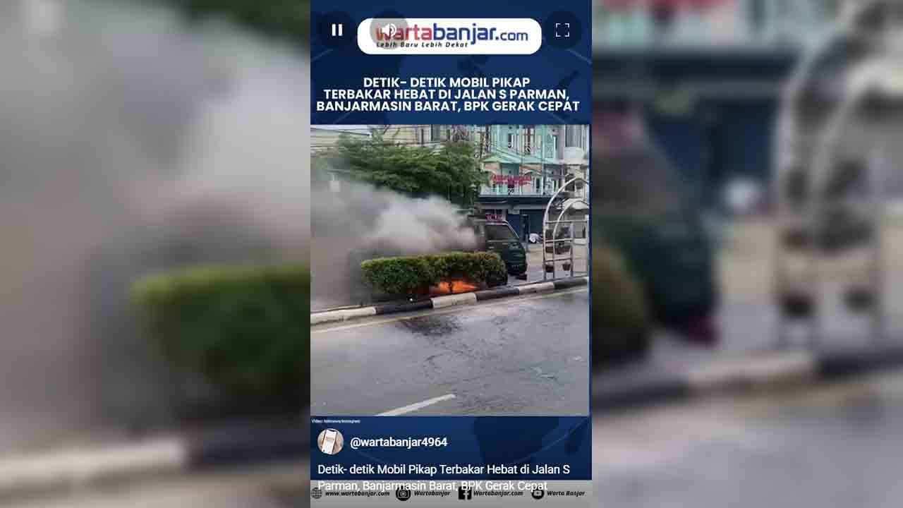 pikap terbakar