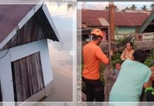 Rumah Warga di Mantuil Banjarmasin Nyaris Ambruk ke Sungai, Miring &amp; Sudah Menyetuh Air