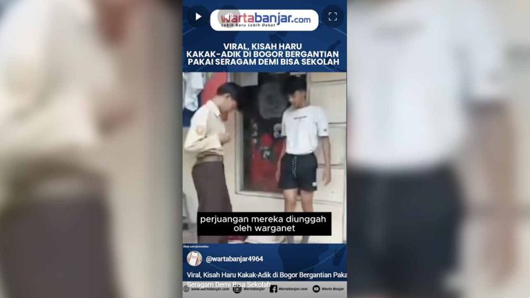 VIDEO - Viral, Kisah Haru Kakak-Adik di Bogor Bergantian Pakai Seragam Demi Bisa Sekolah