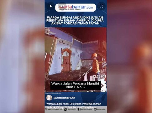 VIDEO - Warga Sungai Andai Dikejutkan Peristiwa Rumah Ambruk, Diduga Akibat Pondasi Tiang Patah