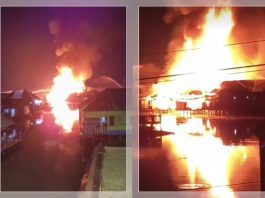 KOBARAN API Lahap Permukiman di Jalan Pangeran Banjarmasin, Warga Panik, Netizen Ramai Doakan!