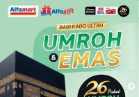 Rayakan HUT ke 26, Alfamart Gelar Undian Berhadiah Paket Umrah dan Emas Batangan Gratis