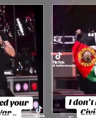 GUNS N' ROSES BIKIN GEGER! Axl Rose Kibarkan Bendera Palestina di Tengah Lagu "Civil War"
