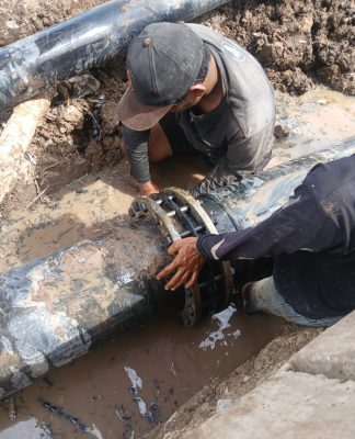 Distribusi Air Terganggu Alalak-Mandastana Terganggu, Ada Perbaikan Jaringan PDAM Batola Cabang Alamanda