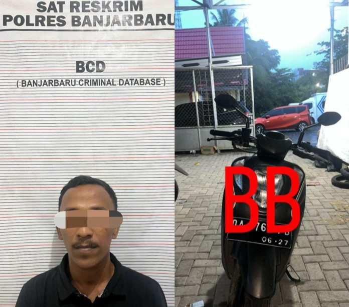 Pelaku Curanmor di Banjarbaru Ditangkap di Tabalong, Motor Digadaikan