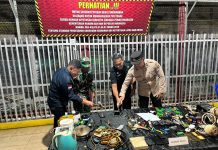 Ada Sajam, Hasil Razia Gabungan di Lapas Teluk Dalam Banjarmasin