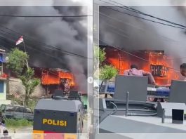 JAYAPURA MEMBARA! Barak TNI Kodam XVII Cenderawasih Hangus Terbakar Sehari Setelah HUT ke-80!