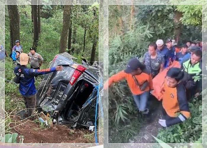 Mobil Innova Wisatawan Surabaya Terjun ke Jurang3