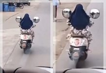 VIRAL! Emak-Emak Pakai Spion Raksasa di Motor Matic, Bikin Warganet Ngakak: “Kayak Kuping Mickey Mouse!”