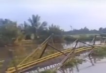 Jembatan Roboh di Desa Pindahan Baru