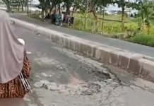 Lubang Menganga di Jalan Lingkar Dalam, Bahaya Bagi Pengendara