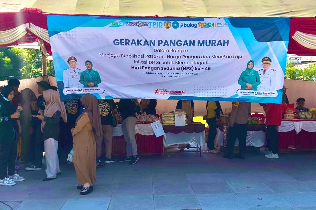 Ribuan Warga Serbu Gerakan Pangan Murah Pemkab HST di Barabai, 300 Tabung LPG 3 Kg Ludes!