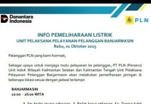 Listrik di Banjarmasin Padam Hari ini Hingga Sore, Cek Wilayah Terdampak