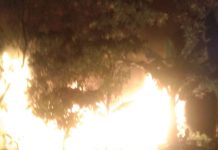 Tengah Malam Api Membara di Sungai Tabuk, Bangunan Warung Luluh Lantak