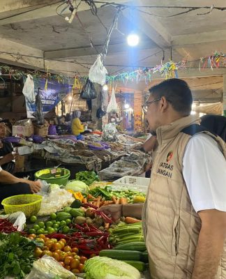 Jaga Stabilitas Bahan Pokok, Satgas Pangan Polda Kalsel Sidak Pasar Ahad Kertak Hanyar