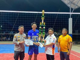 Sorak Gemuruh Penonton Warnai Final Turnamen Bola Voli Kapolres HST Cup 2025, Polres HST A dan Pinker’s Sulangking Raih Juara