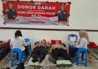 Puluhan Personel Polres Tanah Laut Donorkan Darah Peringati Hari Jadi ke 74 Humas Polri Tahun 2025