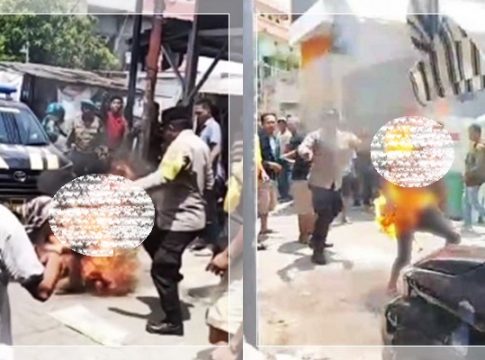 SADIS! Aksi Main Hakim Sendiri di Surabaya, Maling Motor di Gubeng Dibakar Massa!