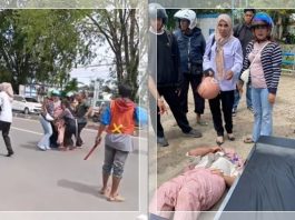 Kecelakaan di Jalan A Yani Banjarbaru, Dua Pengendara Motor Tersungkur! Warga Secepatnya Mengevakuasi