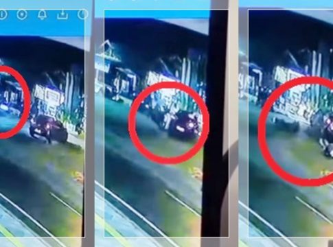 Detik-detik Motor Tabrak Mobil Putar Balik di Batulicin, Netizen Debat Siapa yang Salah!