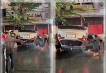 NAHAS DI JALAN GATOT SUBROTO! Mobil Terbalik Usai Hujan Deras, Netizen: "Kena Aquaplaning Jadi Terbalik"