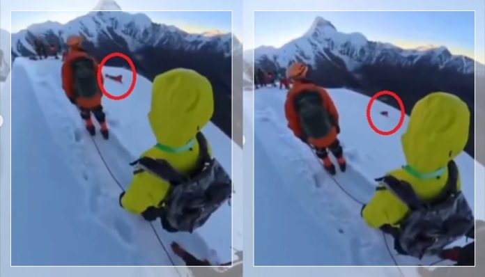 DEMI SELFI! Pendaki Tiongkok Nekat Lepas Tali Pengaman Akibatnya Meluncur dari Puncak Gunung Nama