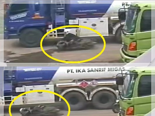 DETIK-DETIK Emak Emak Tewas Mengenaskan Terlindas Truk BBM PT IKA di Jalan Gubernur Soebarjo