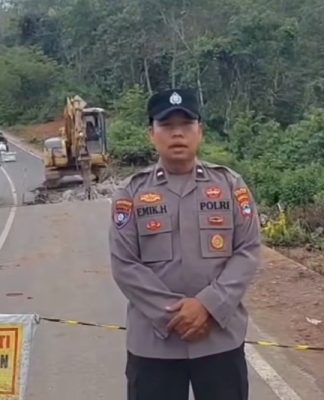Waspada Ada Perbaikan Jalan Trans Banjarbaru Batulicin di Sungai Pinang