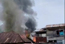 Api Berkobar di Padawangan RT. 1 HST