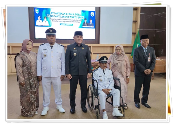 Bupati Tanah Laut Lantik Kades PAW Kuringkit &amp; Sumber Jaya, Ingatkan Wajib Punya Jiwa Petarung