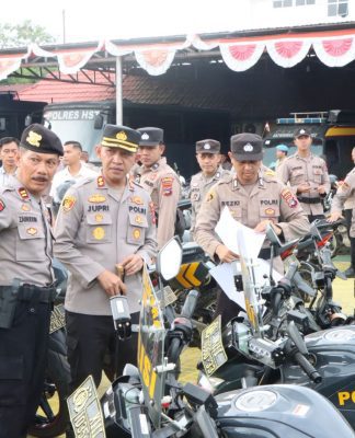 Kapolres HST AKBP Jupri Tinjau Kendaraan Dinas, Singgung Tanggung Jawab