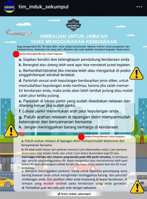 Imbauan Bagi Jemaah Sekumpul yang Berkendara, Perhatikan Stiker