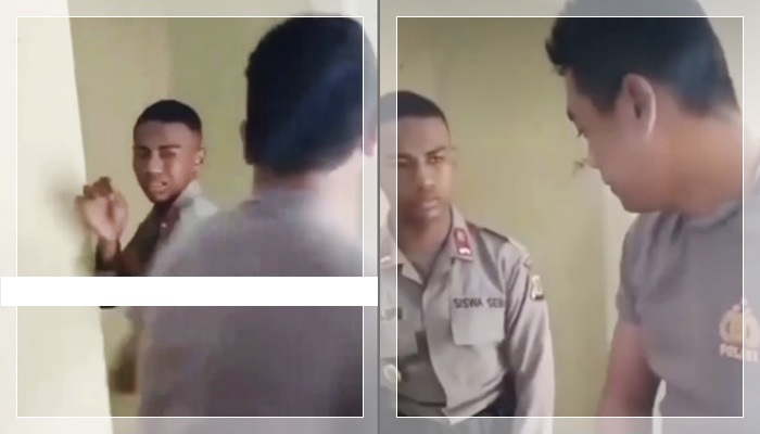 POLISI hajar polisi0