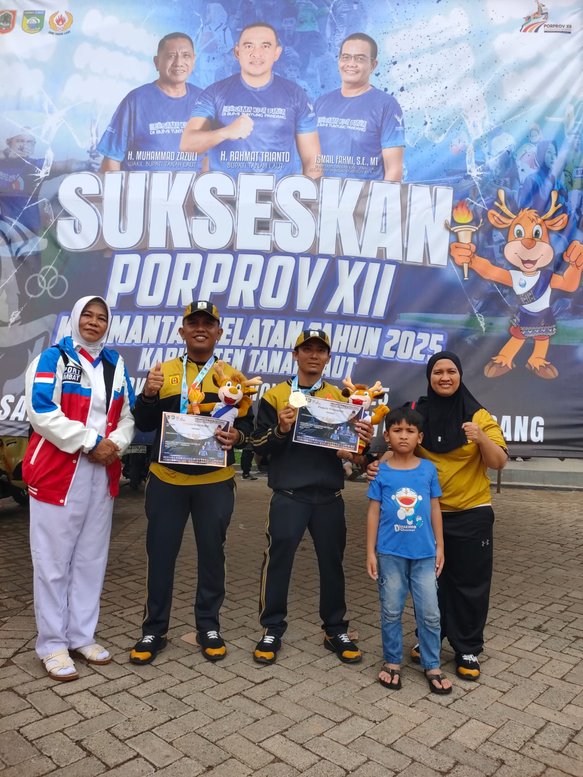 Para atlet cabor Sambo yang berhasil menyumbangkan medali