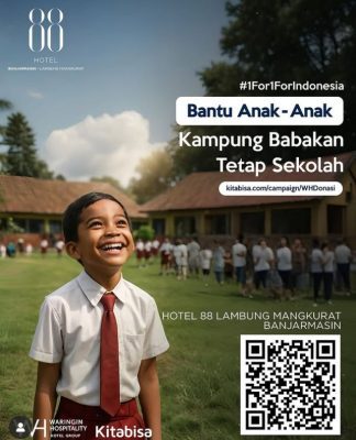 Hotel 88 Banjarmasin Ajak Berdonasi untuk Anak-anak Sekolah