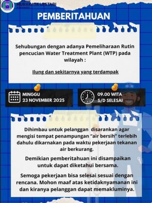 Air Leding di Ilung HST Pagi ini Bakal Mati