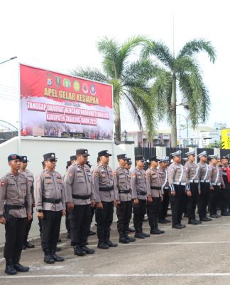 Polres Tabalong Gelar Apel Kesiapsiagaan Tanggap Darurat Bencana Hidrometeorologi Tahun 2025