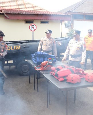 Siaga Hadapi Bencana Hidrometeorologi, Polres Tanah Laut Periksa Peralatan Tanggap Darurat