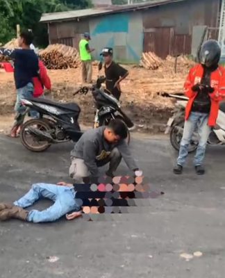 Perkelahian di Jalan Gerilya Banjarmasin, Korban Tergeletak Bersimbah Darah